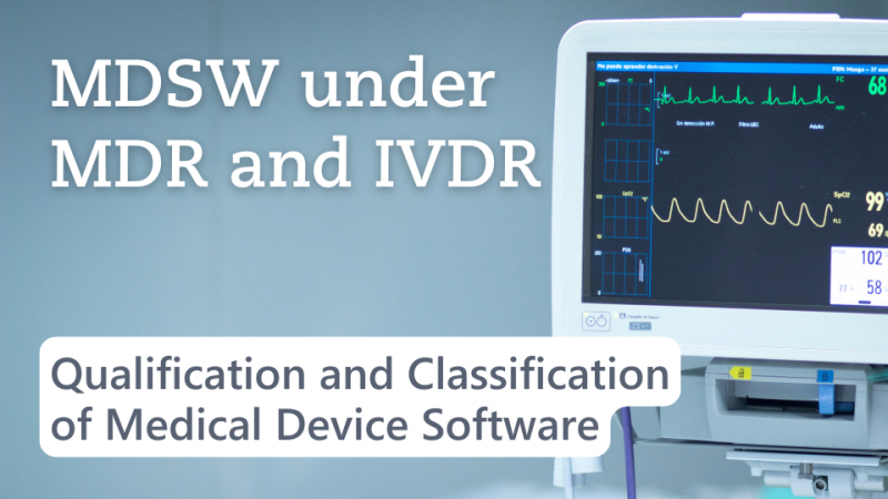 textimage "MDSW under MDR and IVDR: Qualification and Classification of Medical Device Software" - Metecon GmbH