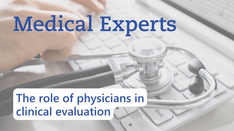 Textimage "Medical Experts - The Role of Physicians in Clinical Evaluation" by Metecon GmbH