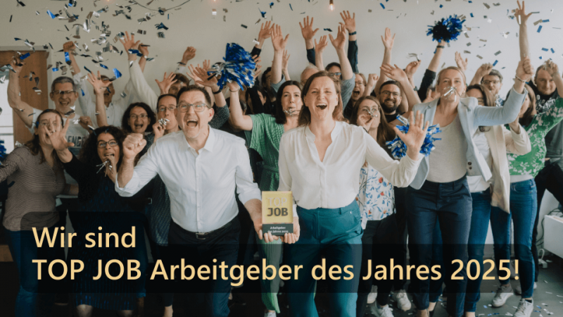 Textbild "Wir sind TOP JOB Arbeitgeber des Jahres 2025" von Metecon GmbH